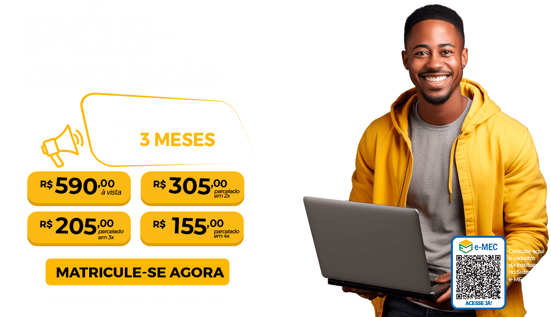 Pós-Graduação EAD Conclusão a partir de 3 meses
